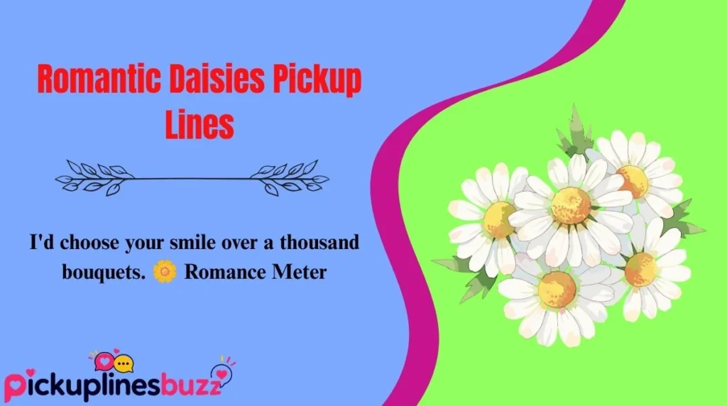 Romantic Daisies Pickup Lines